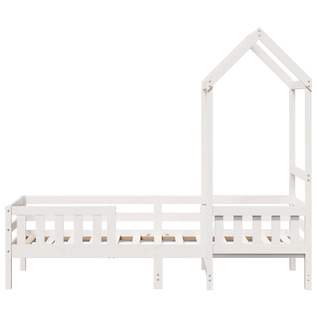 Cadre de lit avec toit sans matelas blanc 80x200 cm - XIOS