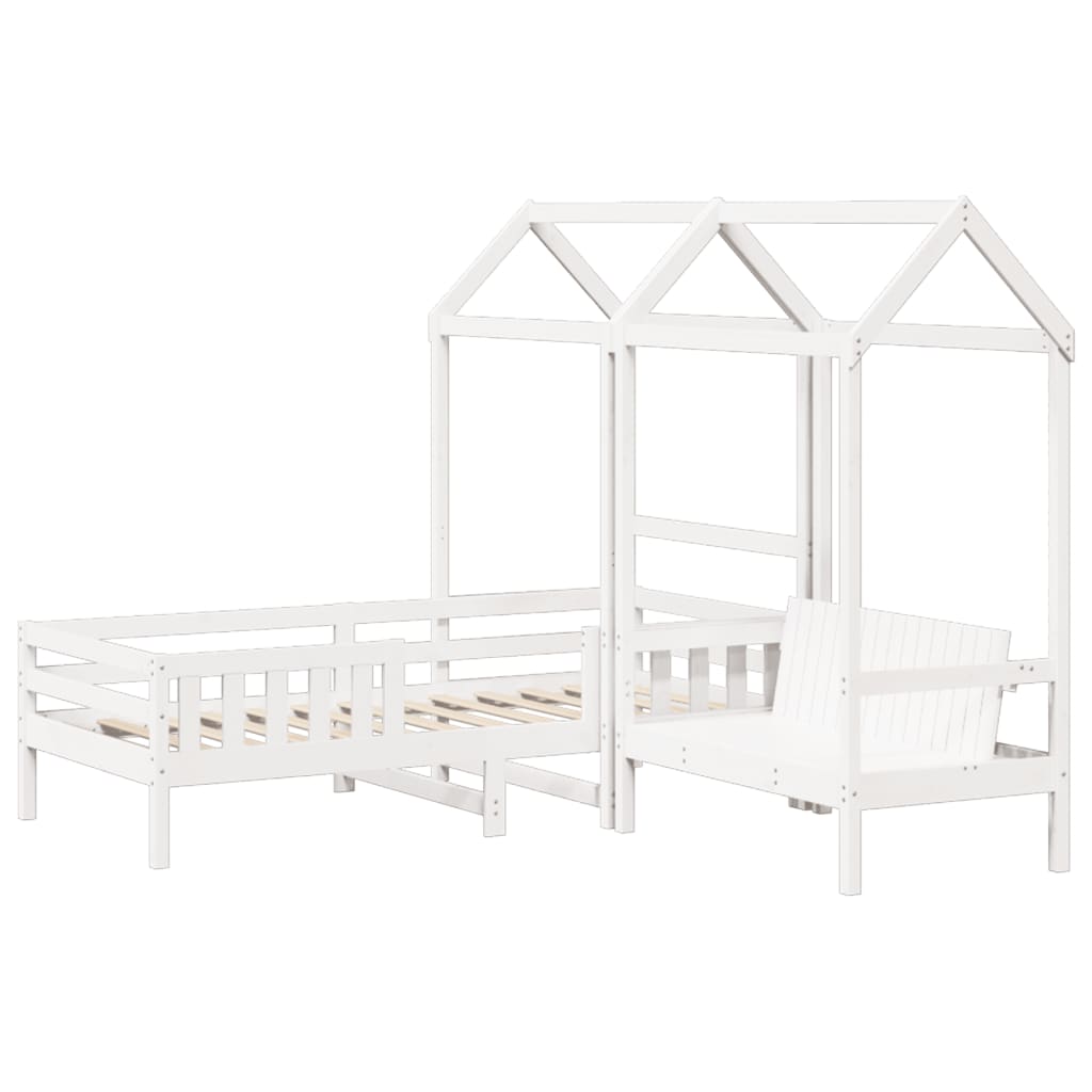 Ensemble de lit et de banc avec toit sans matelas 75x190 cm - XIOS