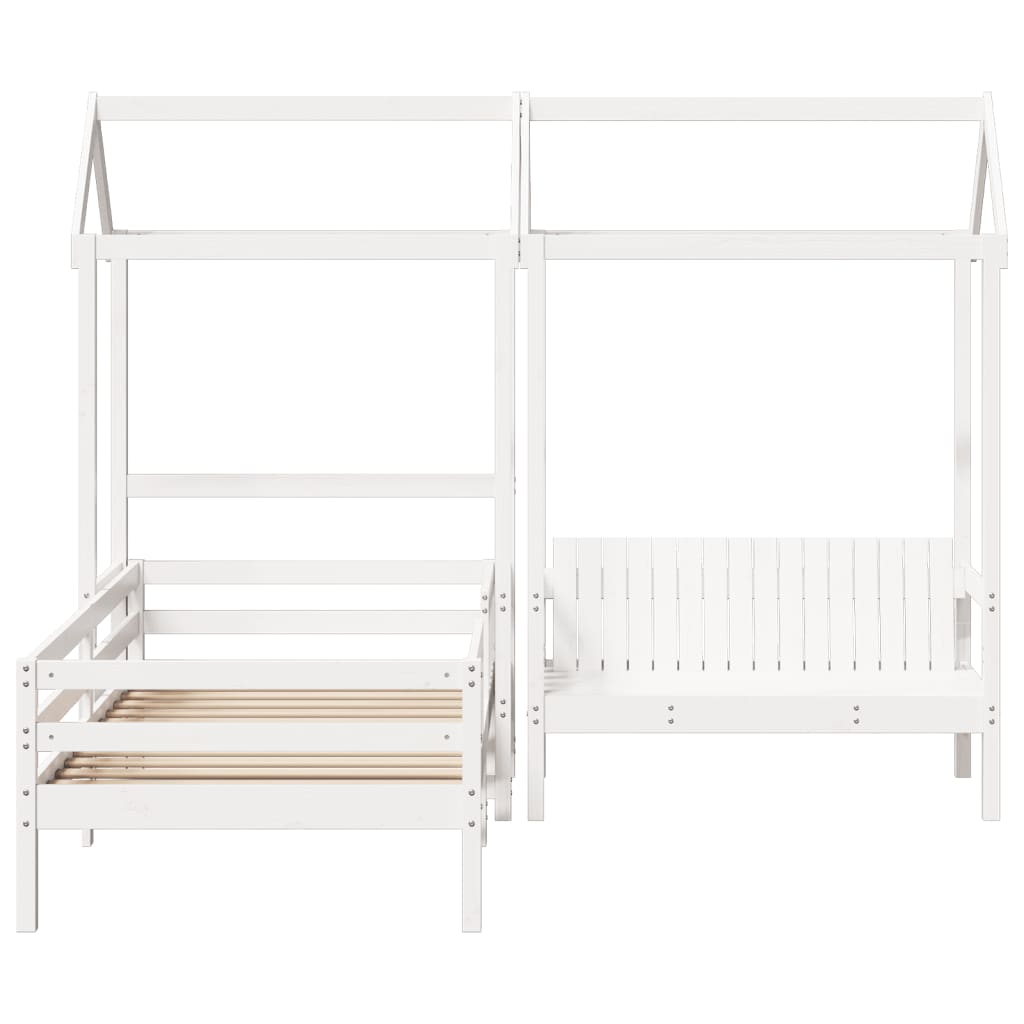 Ensemble de lit et de banc avec toit sans matelas 75x190 cm - XIOS