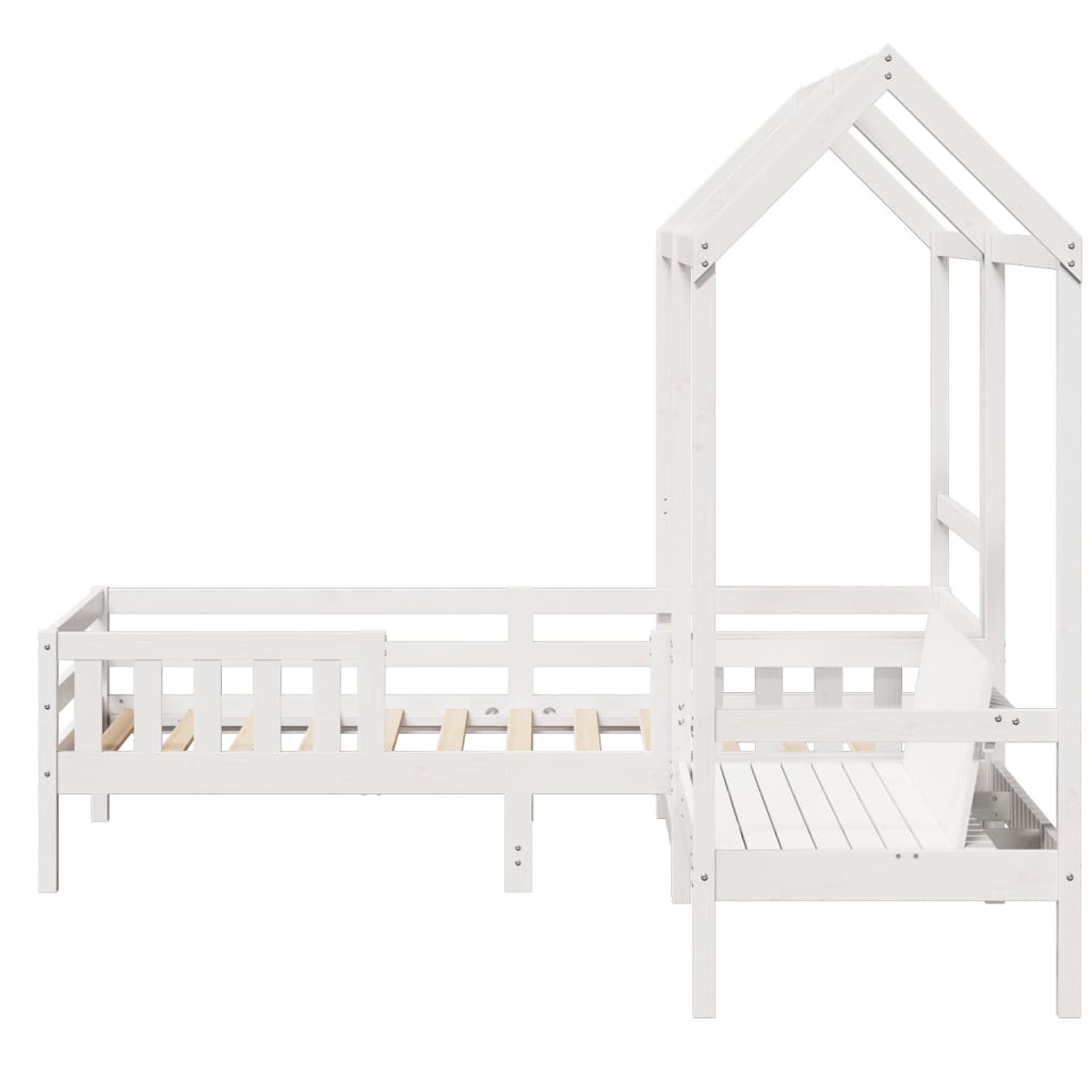 Ensemble de lit et de banc avec toit sans matelas 75x190 cm - XIOS