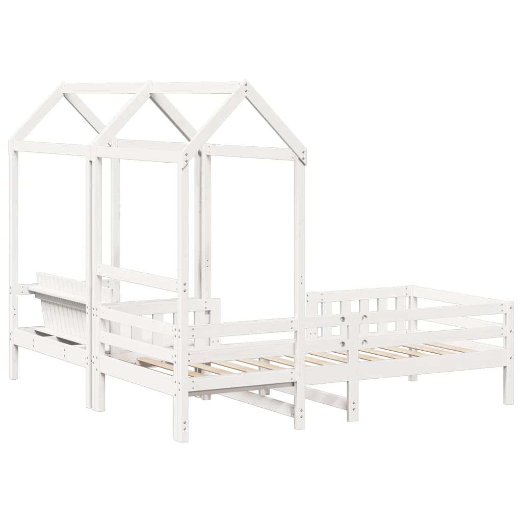 Ensemble de lit et de banc avec toit sans matelas 75x190 cm - XIOS