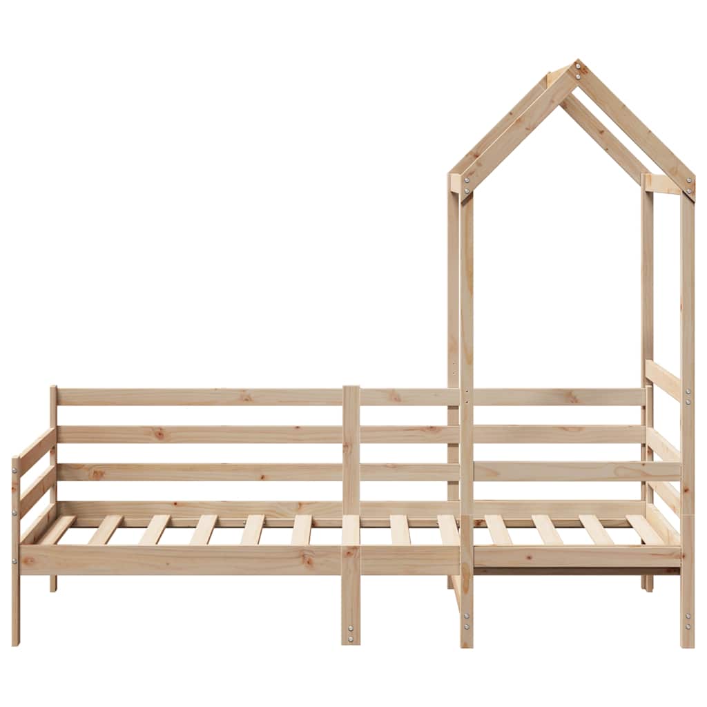 Lit de jour avec toit sans matelas 80x200 cm bois massif - XIOS