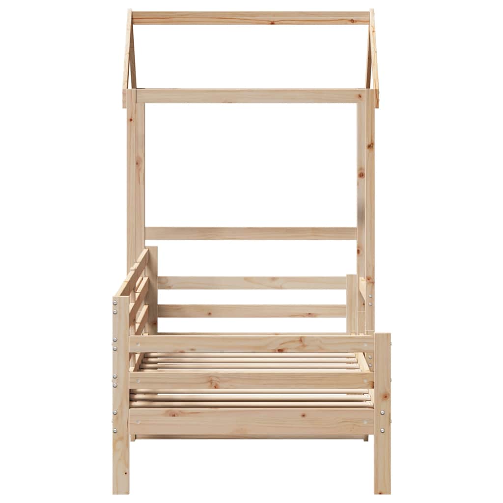 Lit de jour avec toit sans matelas 80x200 cm bois massif - XIOS