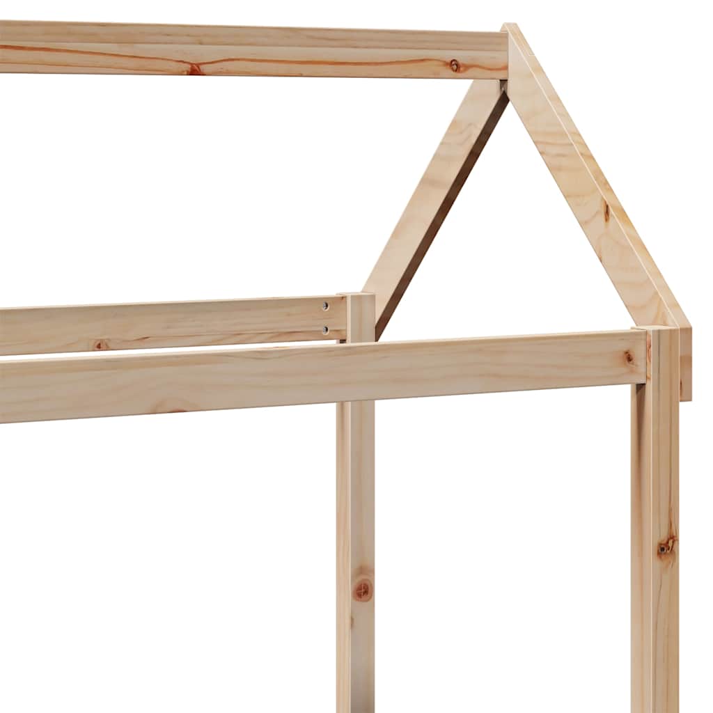 Lit de jour avec toit sans matelas 80x200 cm bois massif - XIOS