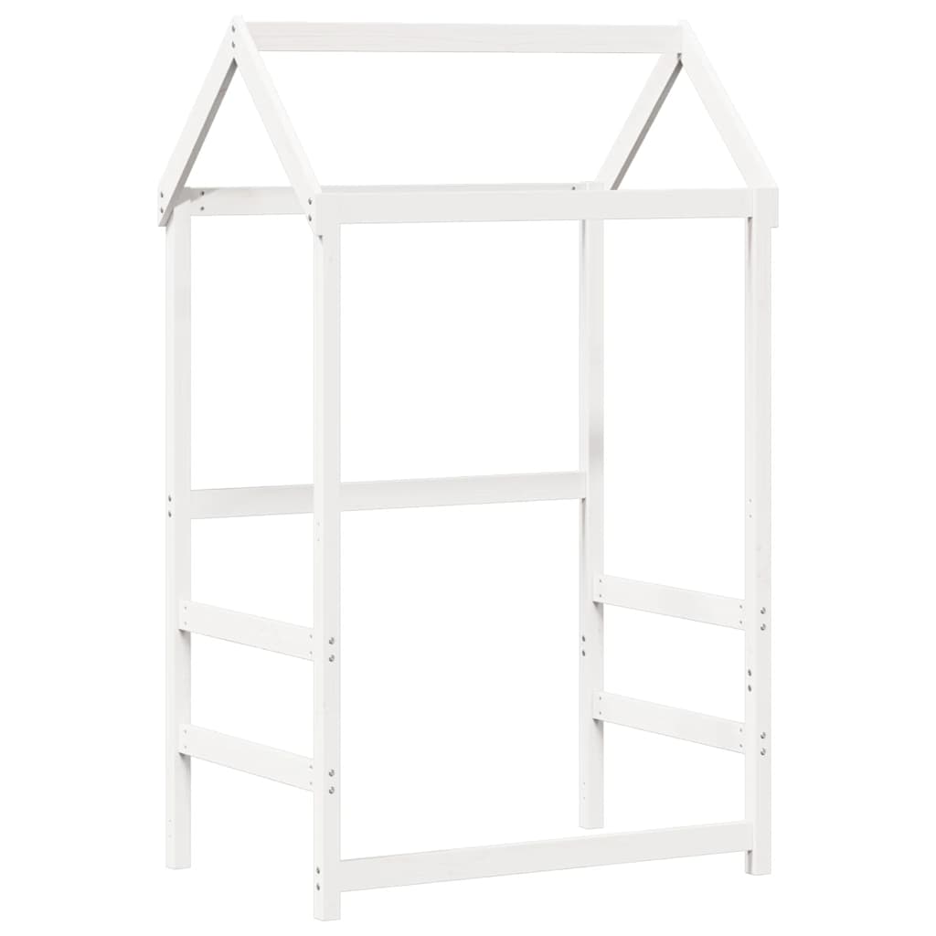 Lit de jour avec toit sans matelas blanc 80x200 cm bois massif - XIOS