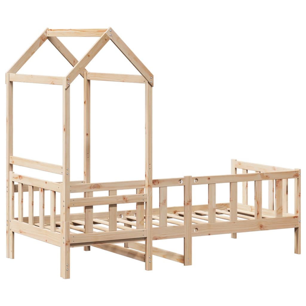 Lit de jour avec toit sans matelas 80x200 cm bois massif - XIOS
