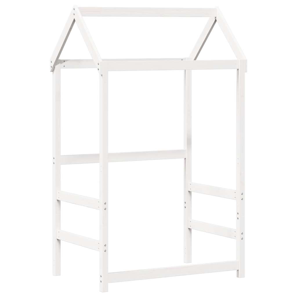 Lit de jour avec toit sans matelas blanc 80x200 cm bois massif - XIOS