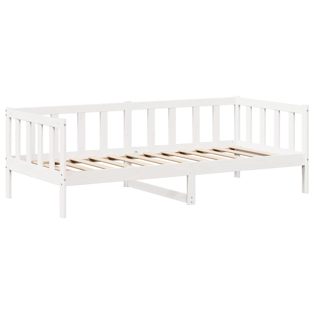 Lit de jour avec toit sans matelas blanc 80x200 cm bois massif - XIOS