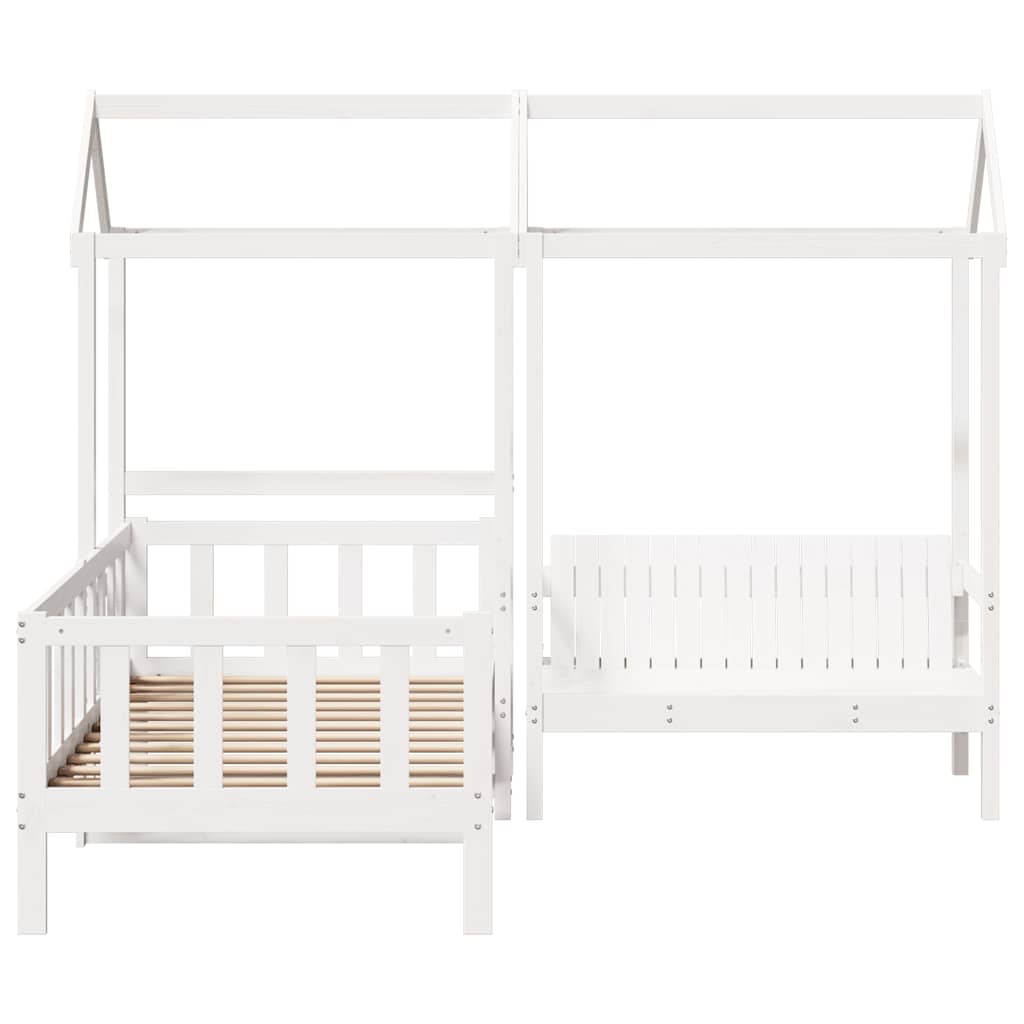 Ensemble de lit de jour et de banc et toit sans matelas blanc 80x200 cm - XIOS