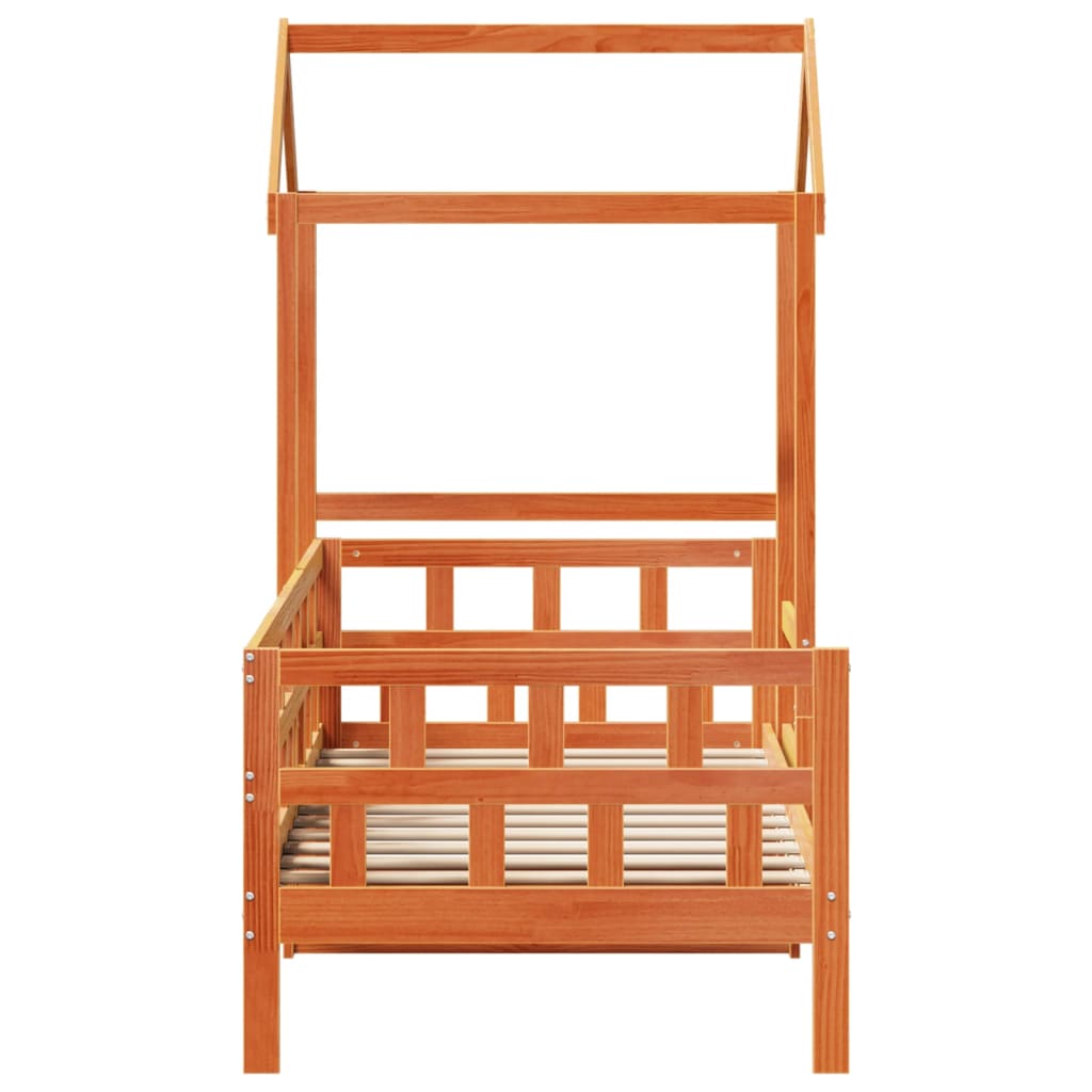 Lit de jour avec toit sans matelas 90x200 cm bois massif - XIOS