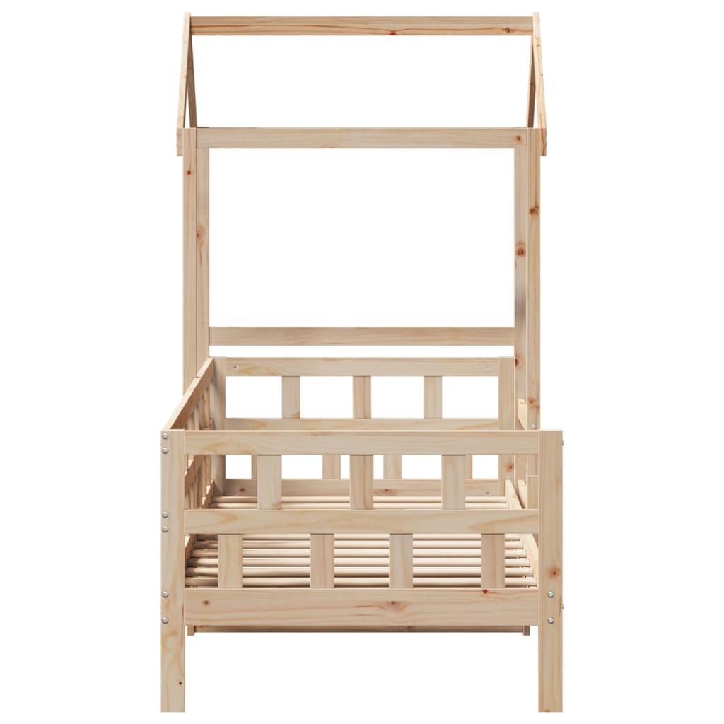Lit de jour avec toit sans matelas 80x200 cm bois massif - XIOS