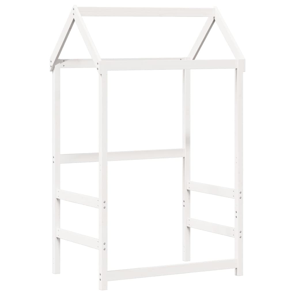 Lit de jour avec toit sans matelas blanc 80x200 cm bois massif - XIOS