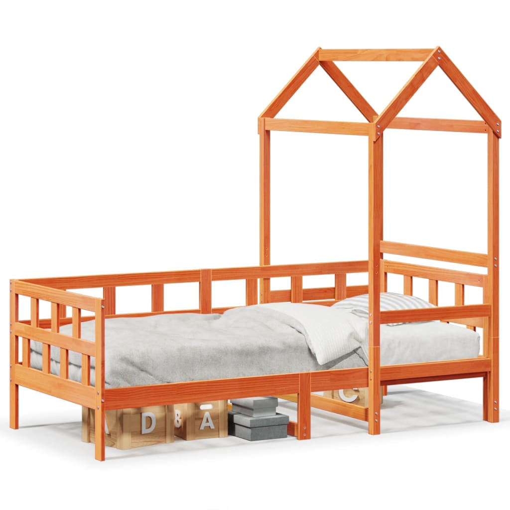 Lit de jour avec toit sans matelas 80x200 cm bois massif - XIOS