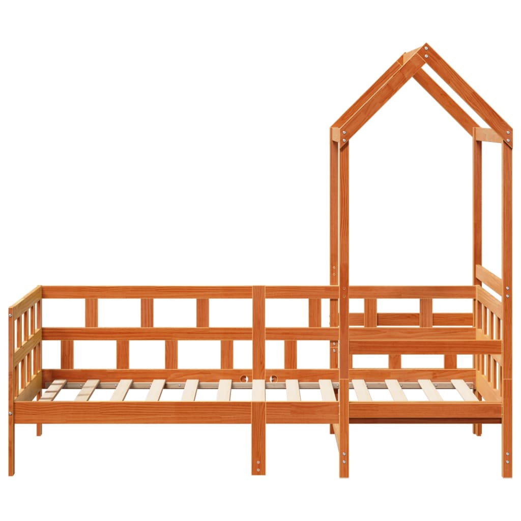 Lit de jour avec toit sans matelas 80x200 cm bois massif - XIOS