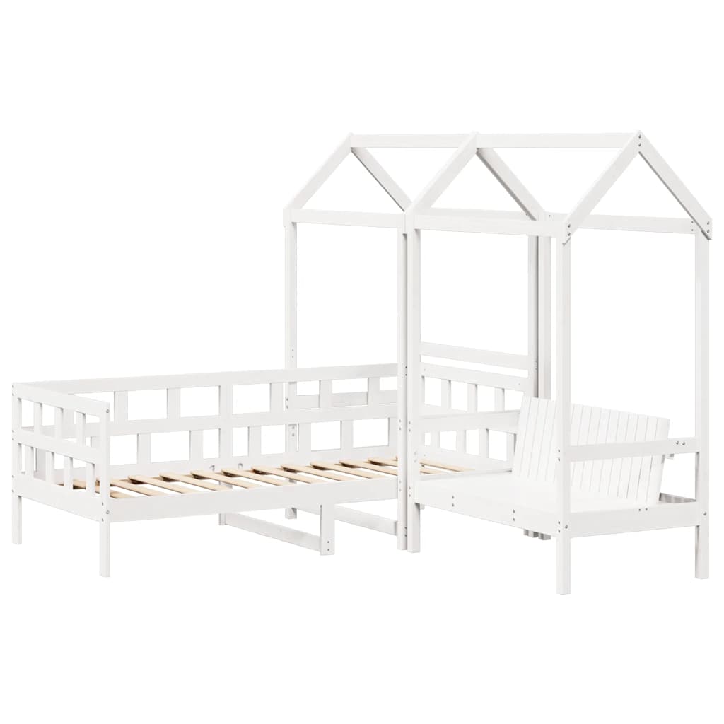 Ensemble de lit de jour avec toit 80x200 cm bois de pin massif - XIOS