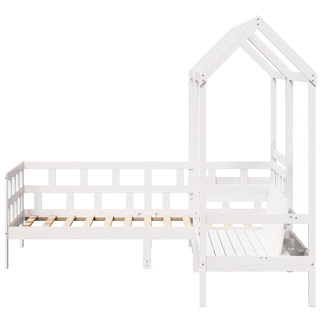 Ensemble de lit de jour avec toit 80x200 cm bois de pin massif - XIOS