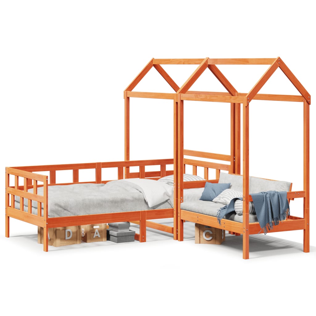 Ensemble de lit de jour avec toit sans matelas 80x200 cm - XIOS
