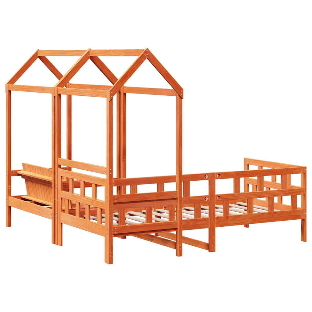 Ensemble de lit de jour avec toit sans matelas 80x200 cm - XIOS