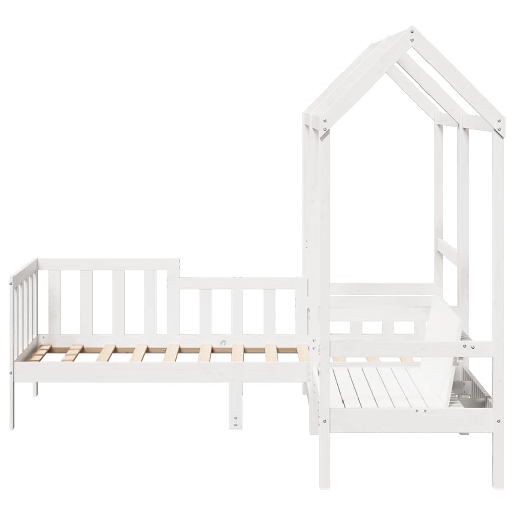 Ensemble de lit de jour et de banc et toit sans matelas blanc - XIOS