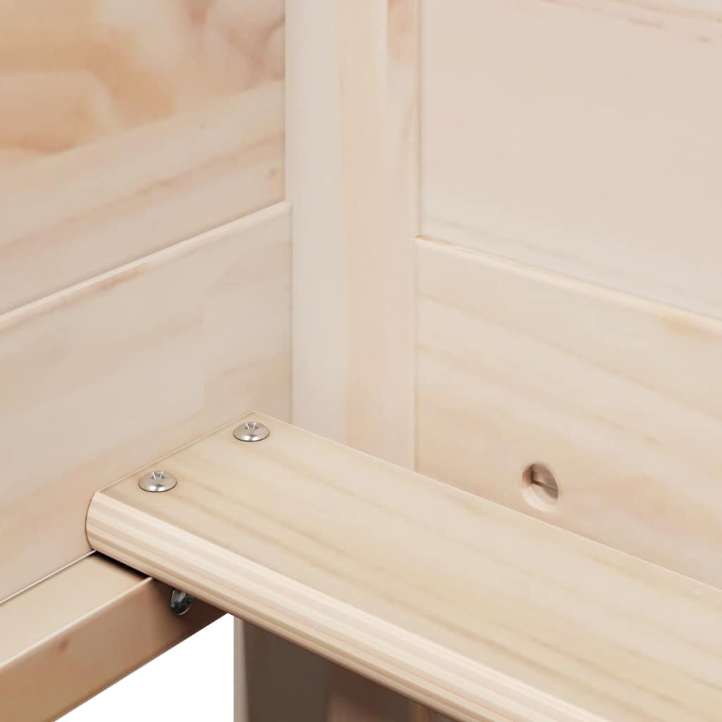 Lit de jour avec toit sans matelas 80x200 cm bois massif - XIOS