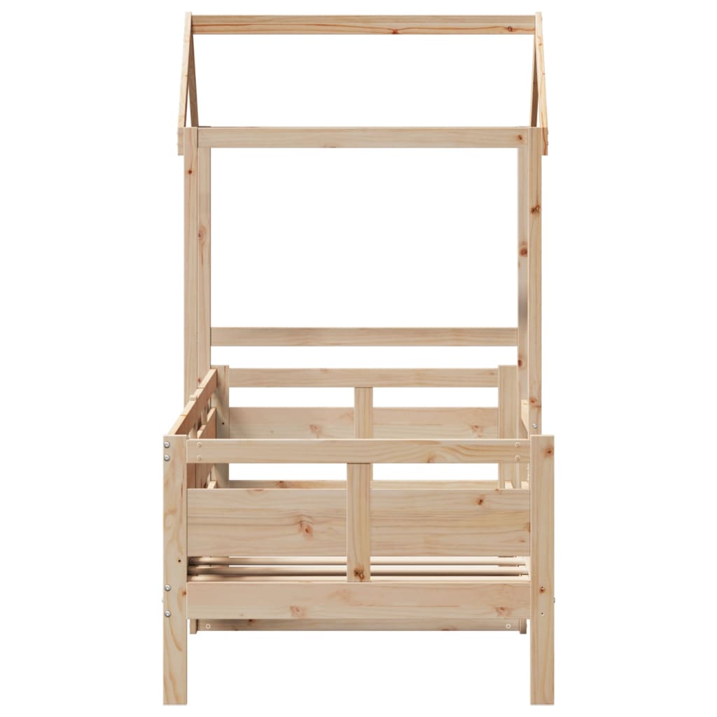 Lit de jour avec toit sans matelas 80x200 cm bois massif - XIOS