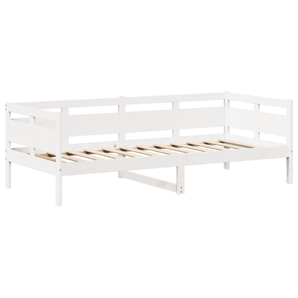 Lit de jour avec toit sans matelas blanc 80x200 cm bois massif - XIOS