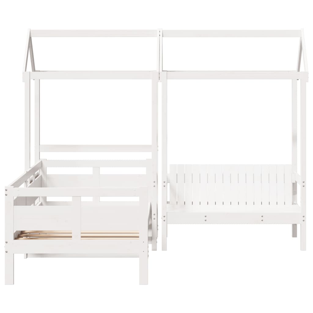 Ensemble de lit de jour et de banc et toit sans matelas blanc - XIOS