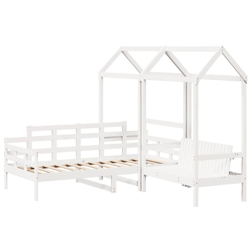 Ensemble de lit de jour et de banc et toit sans matelas blanc - XIOS