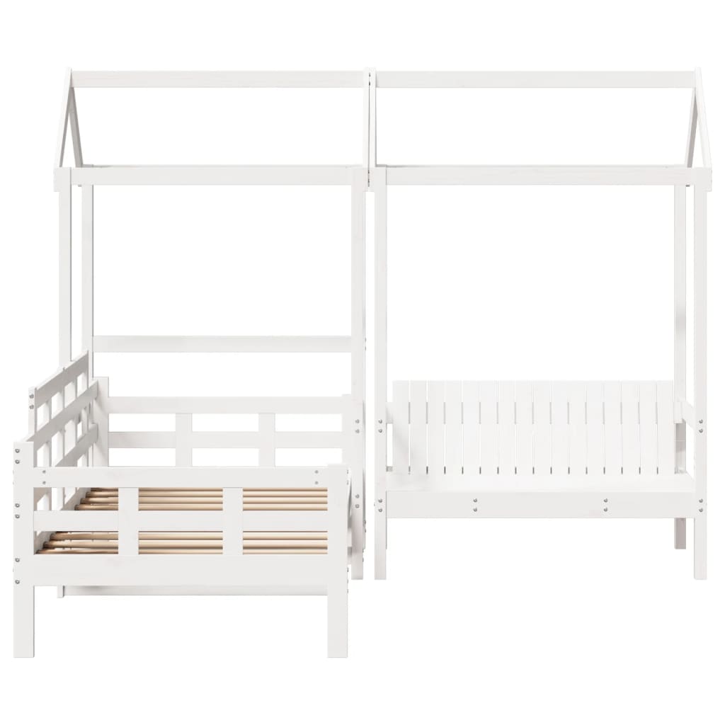 Ensemble de lit de jour et de banc et toit sans matelas blanc - XIOS