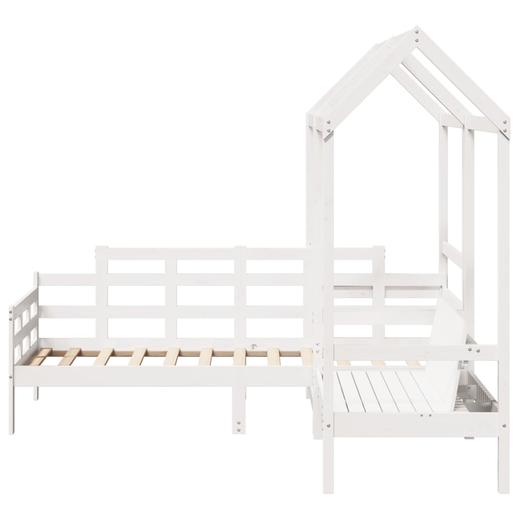 Ensemble de lit de jour et de banc et toit sans matelas blanc - XIOS