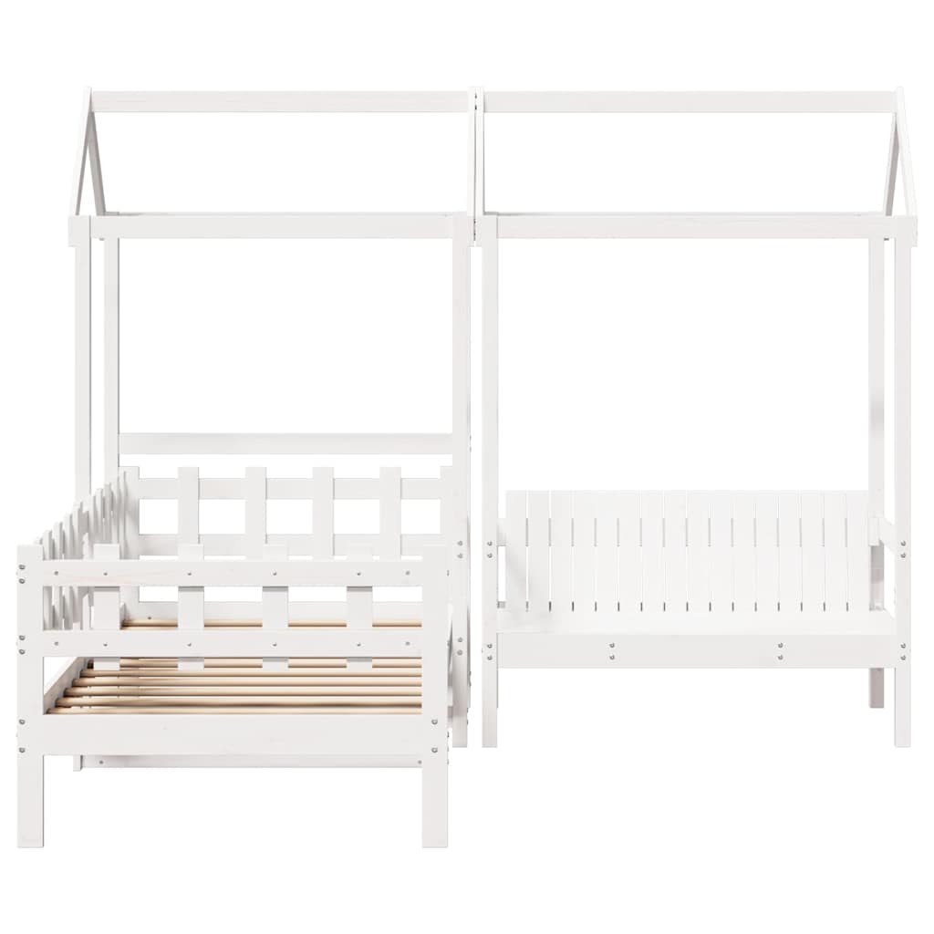 Ensemble de lit de jour et de banc et toit sans matelas blanc - XIOS