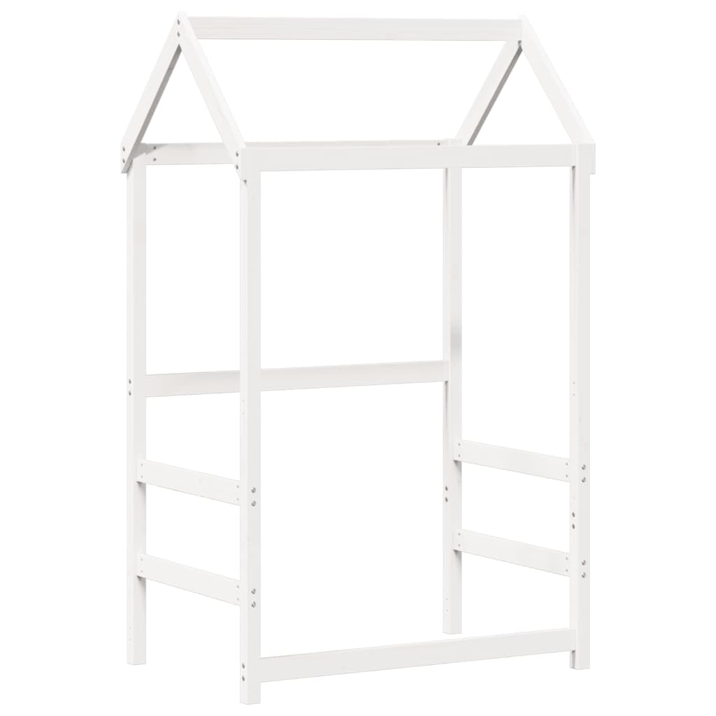 Lit de jour avec toit sans matelas blanc 80x200 cm bois massif - XIOS