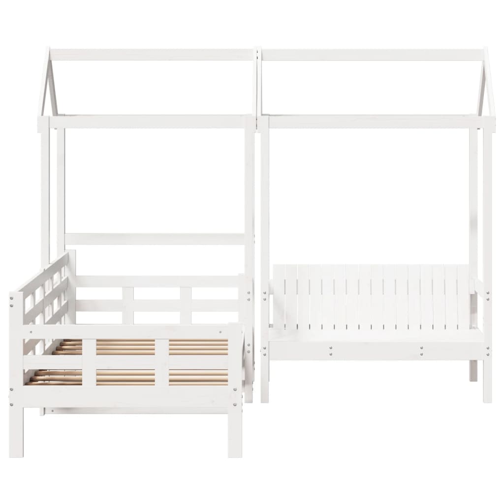 Ensemble de lit de jour et de banc et toit sans matelas blanc - XIOS