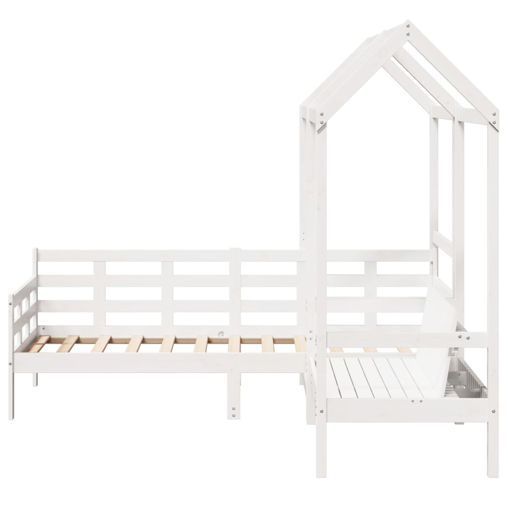 Ensemble de lit de jour et de banc et toit sans matelas blanc - XIOS