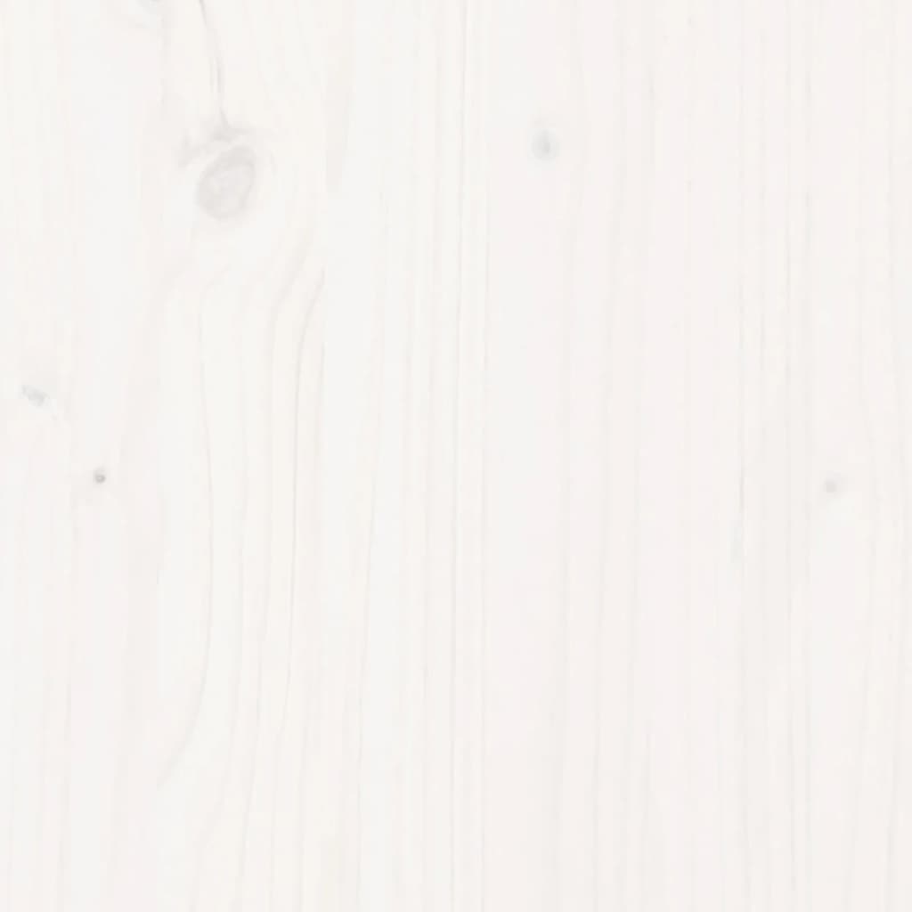 Cadre de lit sans matelas blanc 200x200 cm bois massif de pin - XIOS