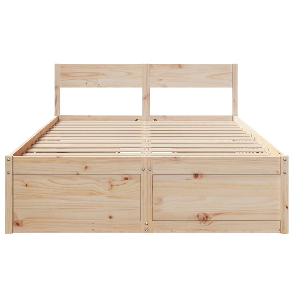 Cadre de lit sans matelas 120x200 cm bois de pin massif - XIOS