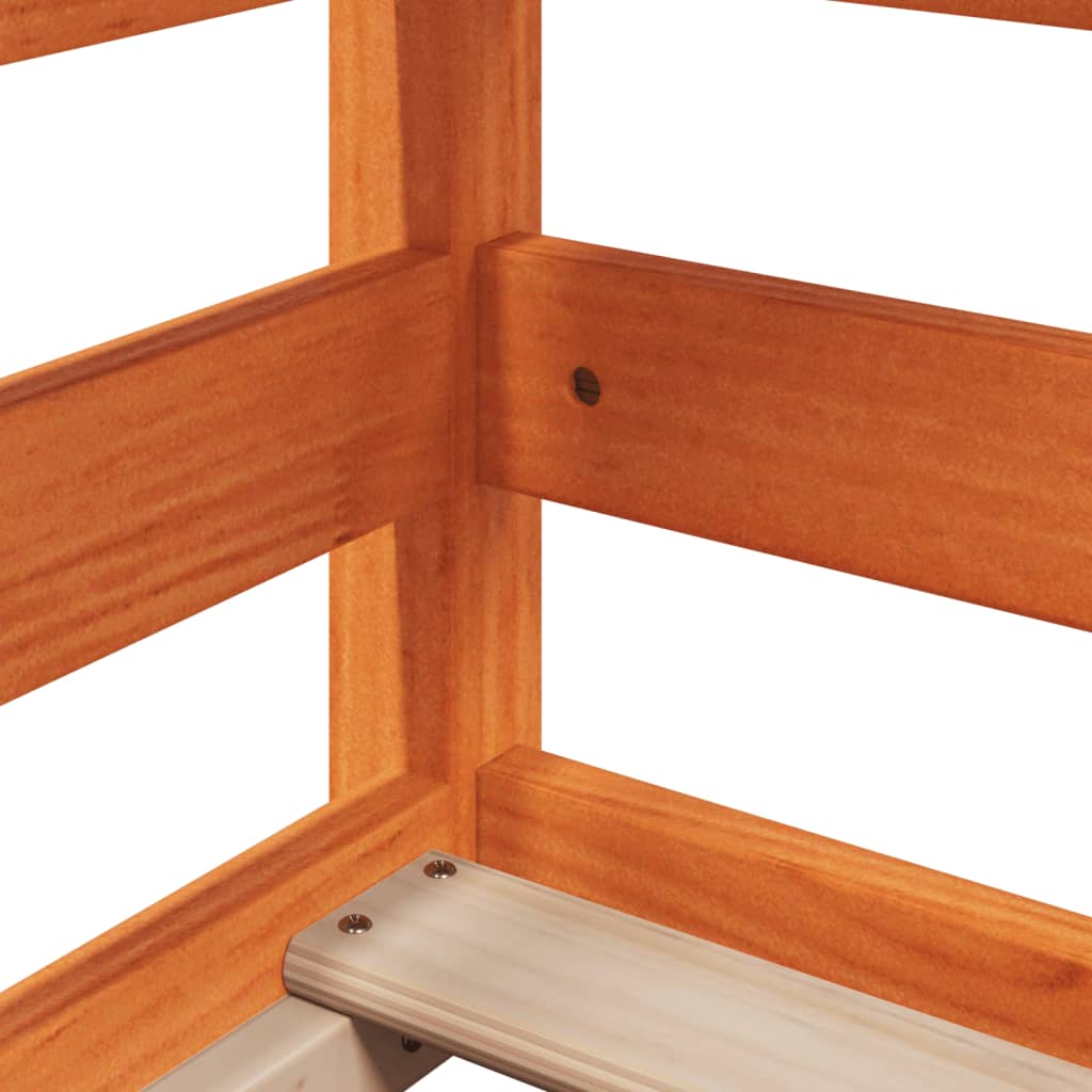 Lit superposé sans matelas cire marron 80x200 cm pin massif - XIOS