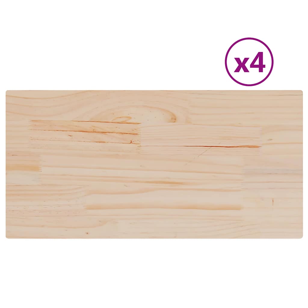 Dessus de table 4 pcs 90x45x1,7cm rectangulaire bois pin massif - XIOS