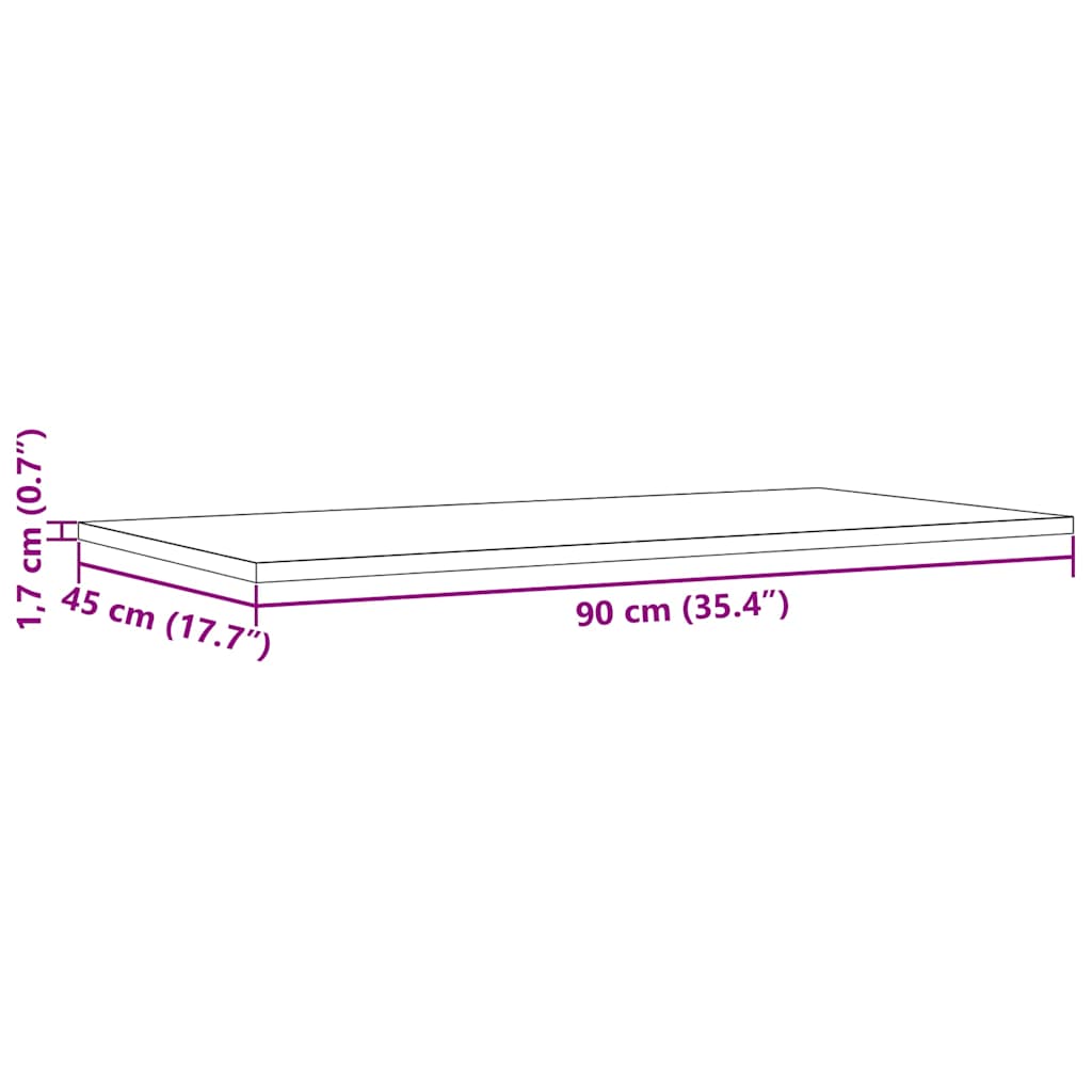Dessus de table 4 pcs 90x45x1,7cm rectangulaire bois pin massif - XIOS
