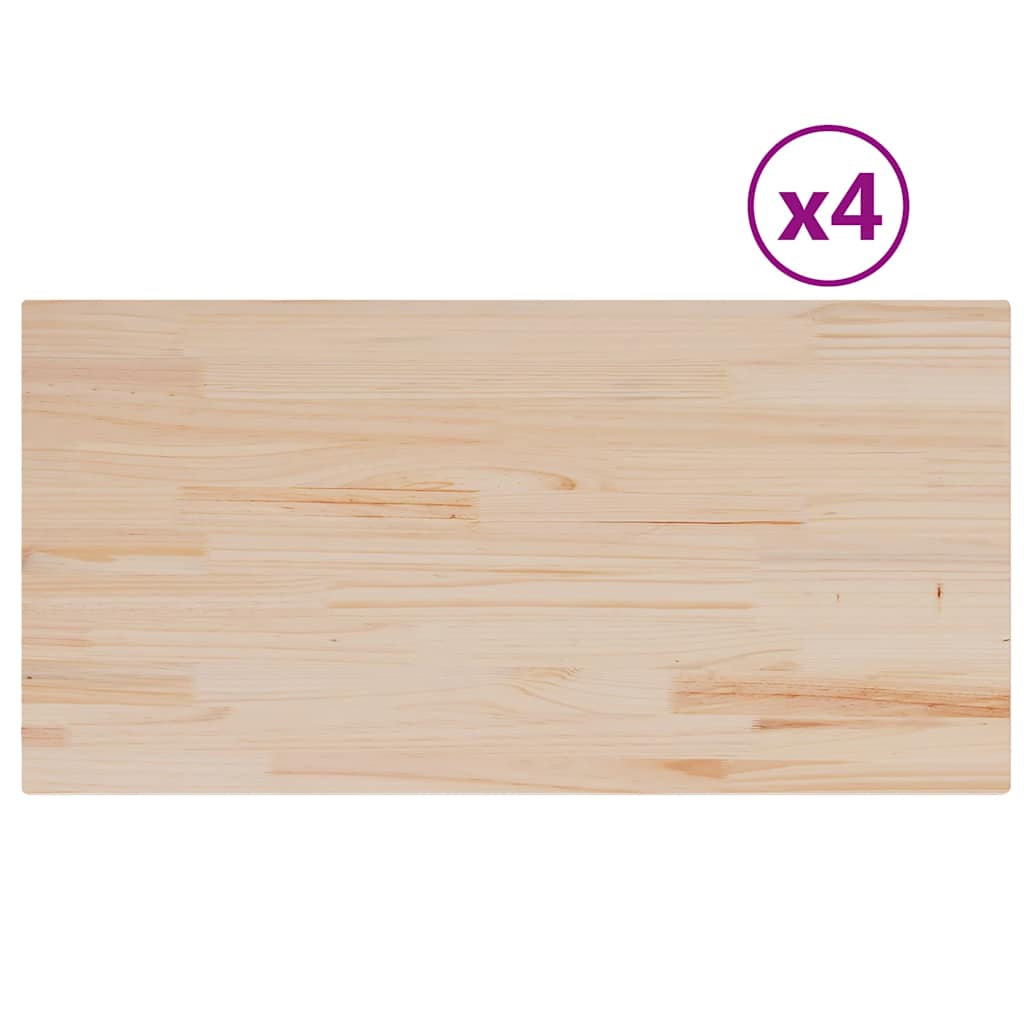 Dessus de table 4pcs 100x50x1,7cm rectangulaire bois pin massif - XIOS