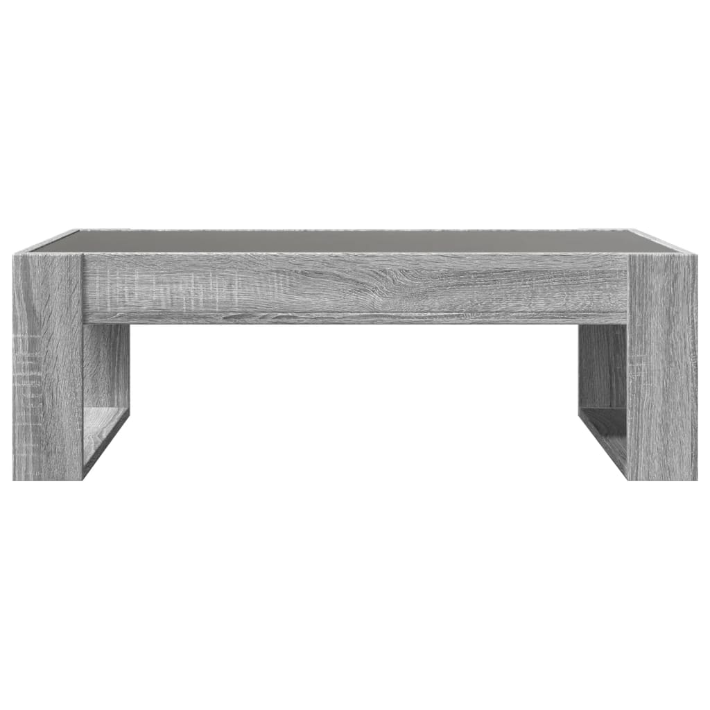 Table basse avec LED infini sonoma gris 90x53x30 cm - XIOS