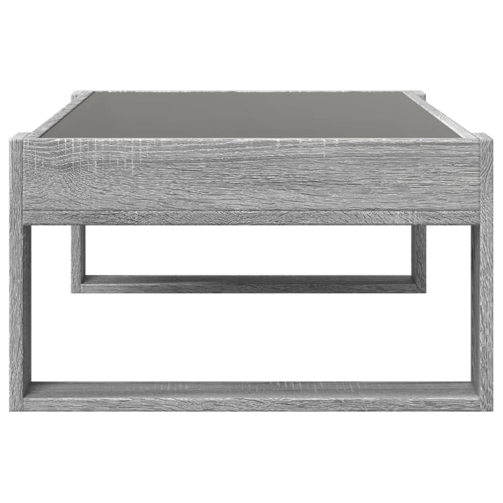 Table basse avec LED infini sonoma gris 90x53x30 cm - XIOS
