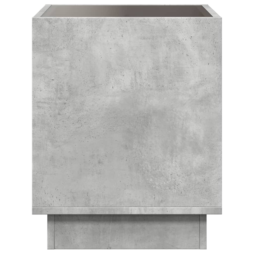 Table basse avec LED infini gris béton 40x40x50 cm - XIOS