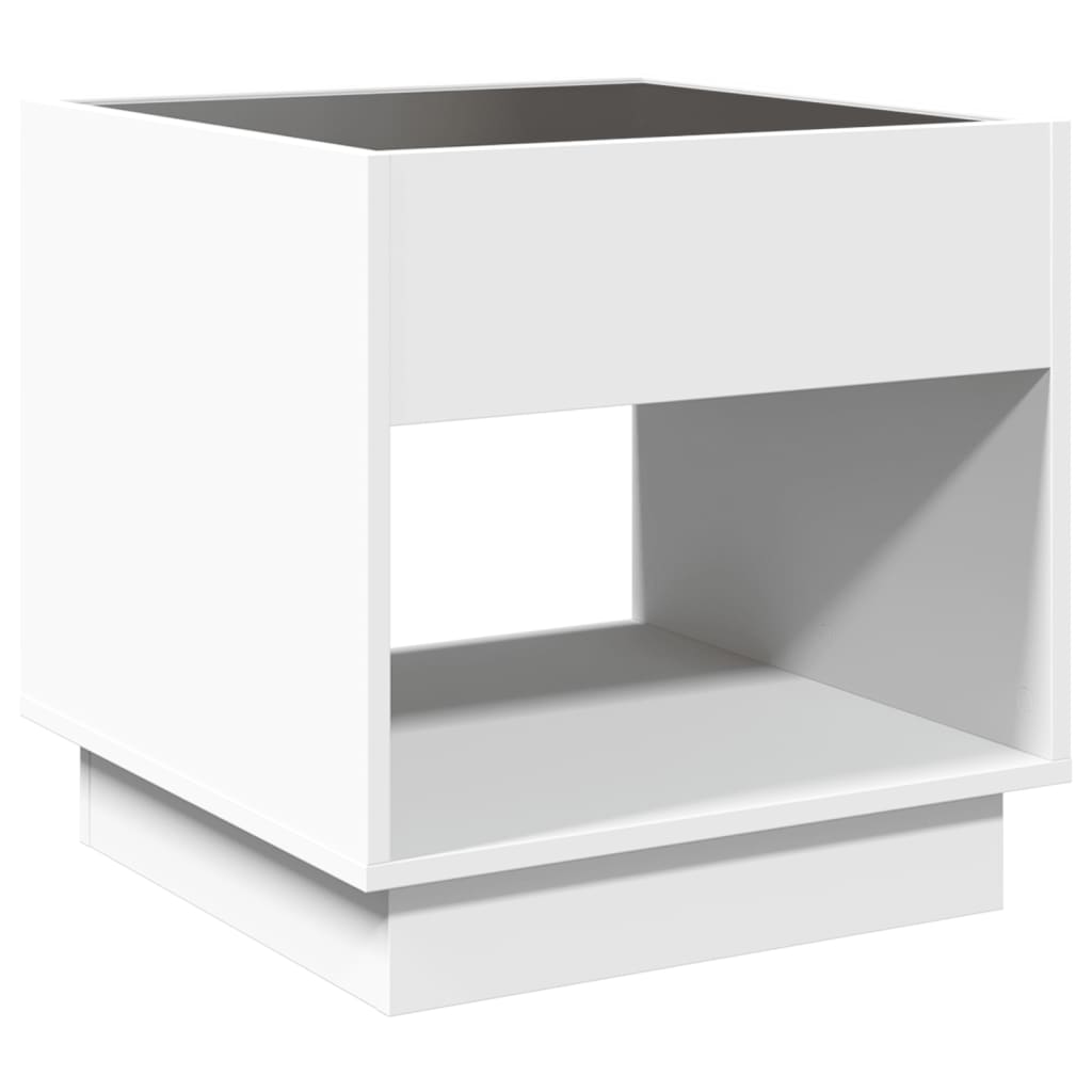Table basse avec LED infini blanc 50x50x50 cm - XIOS