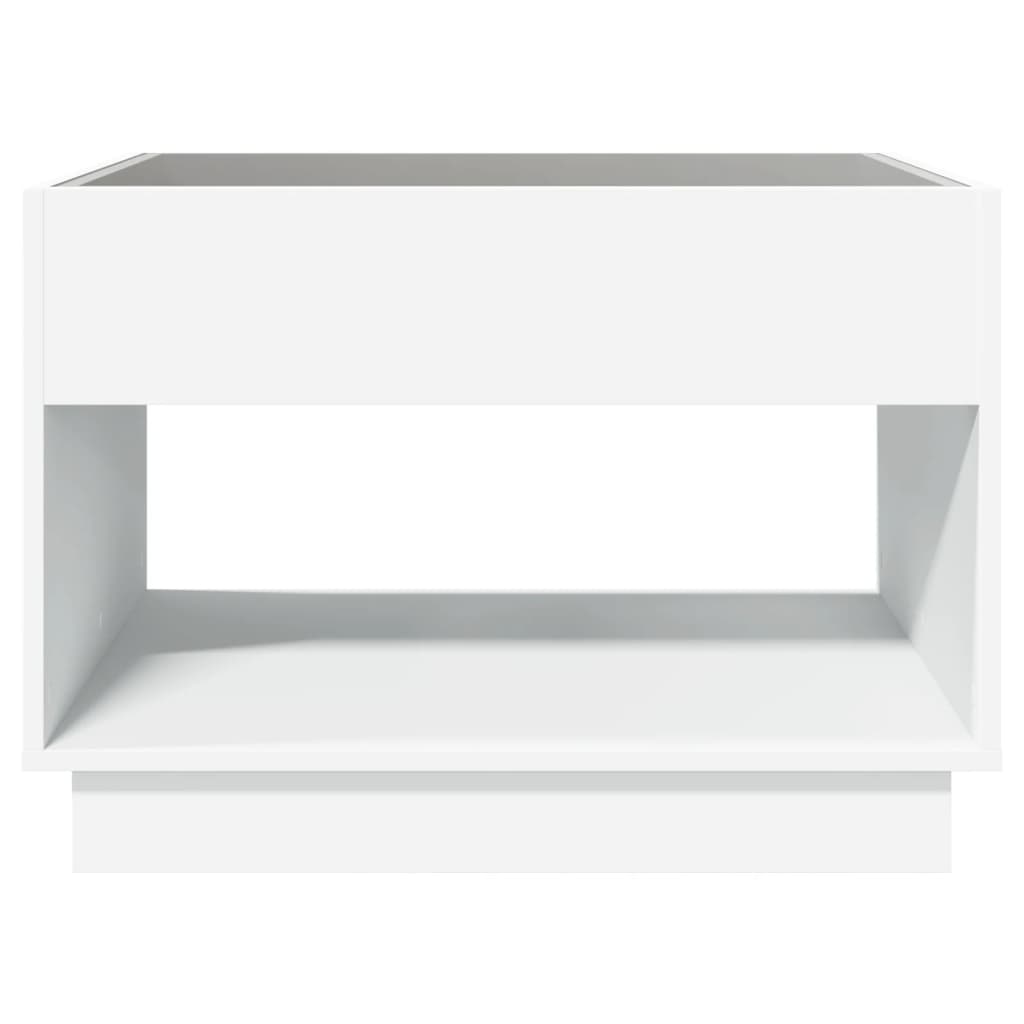 Table basse avec LED infini blanc 70x50x50 cm - XIOS