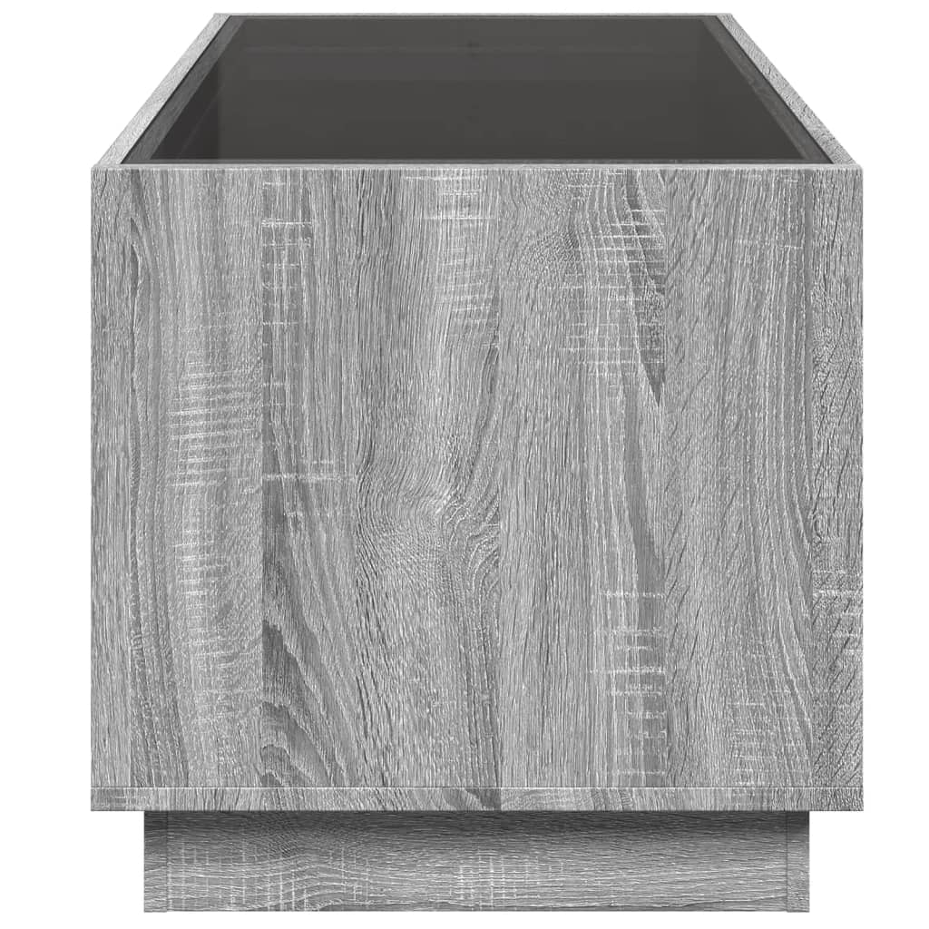 Table basse avec LED infini sonoma gris 70x50x50 cm - XIOS