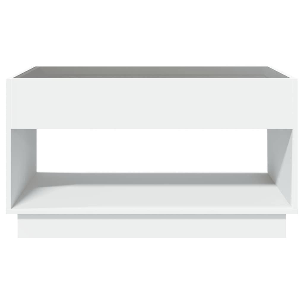 Table basse avec LED infini blanc 90x50x50 cm - XIOS