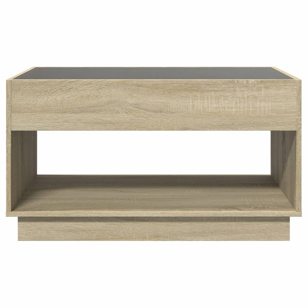 Table basse avec LED infini chêne sonoma 90x50x50 cm - XIOS