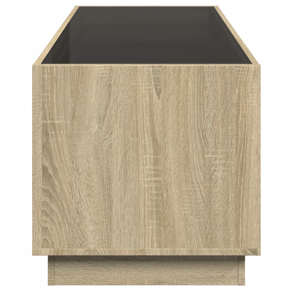 Table basse avec LED infini chêne sonoma 90x50x50 cm - XIOS