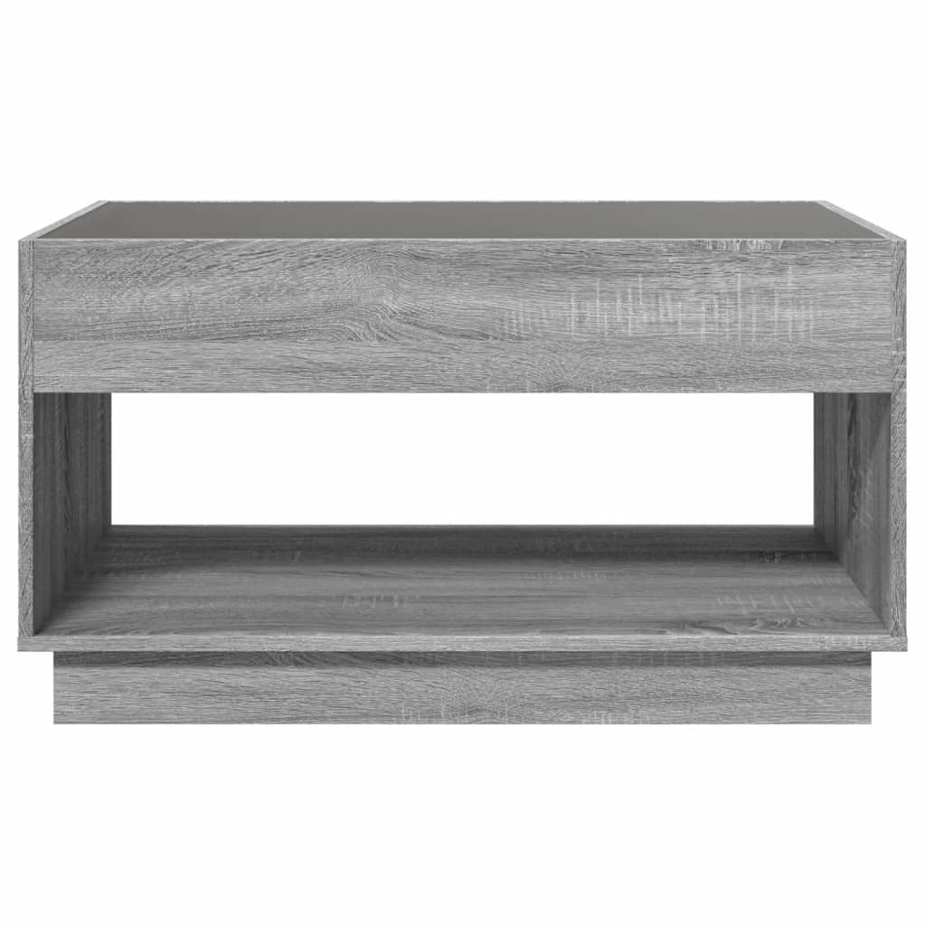 Table basse avec LED infini sonoma gris 90x50x50 cm - XIOS